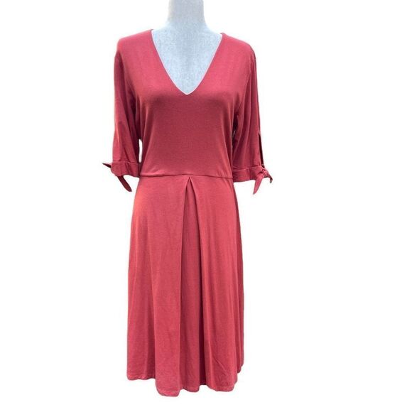 Blue Canoe Organic Cotton Dress Tie Sleeves Comfy Size Large Made in the USA - Picture 2 of 10